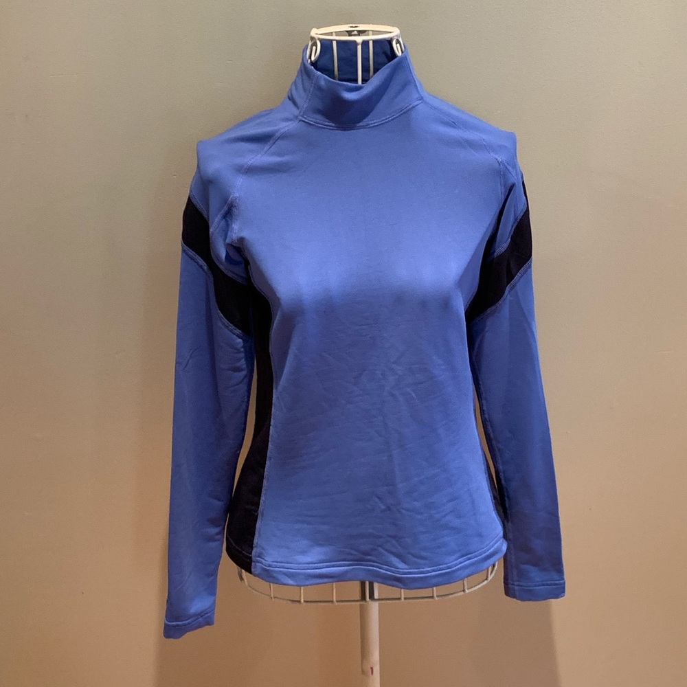 ATIVA Periwinkle/Black Active Turtleneck (small)